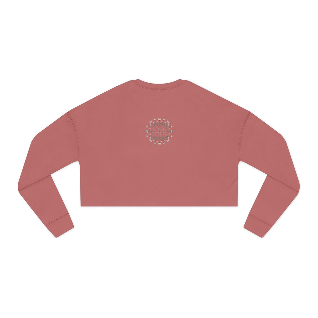 Grow Floral Cropped Sweatshirt — Women's Motivational Garden Tee